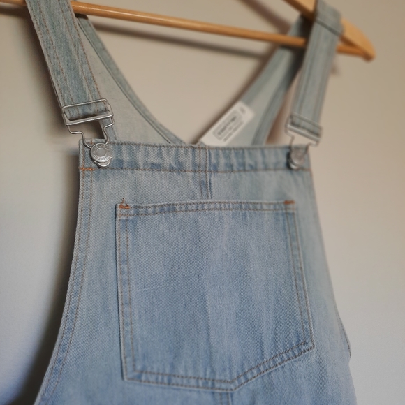 Jean overalls dress. Eighty Two Denim size small. - Picture 4 of 8